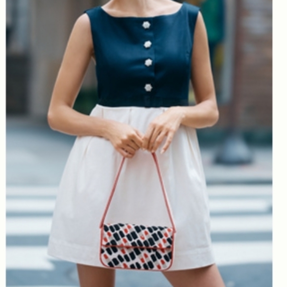 NWT By Anthropologie Sleeveless Boat-Neck Babydoll Mini Dress